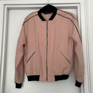 Zara pink bomber jacket